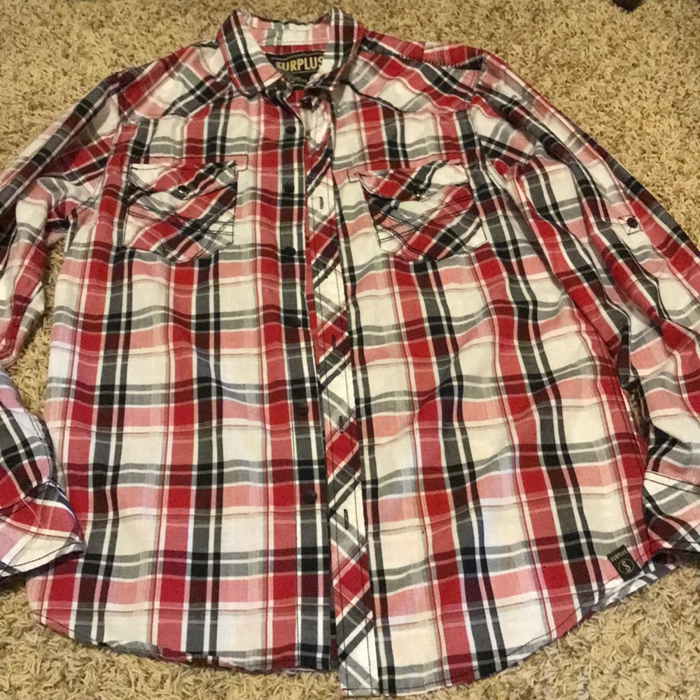 Men’s Plaid Button Up